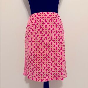 Susan Graver Pink, Peach, and White A-Line Skort